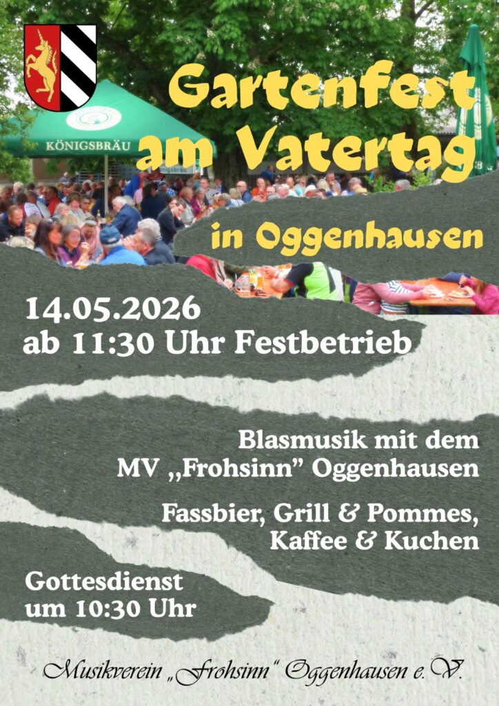 Flyer Gartenfest am Vatertag 2026