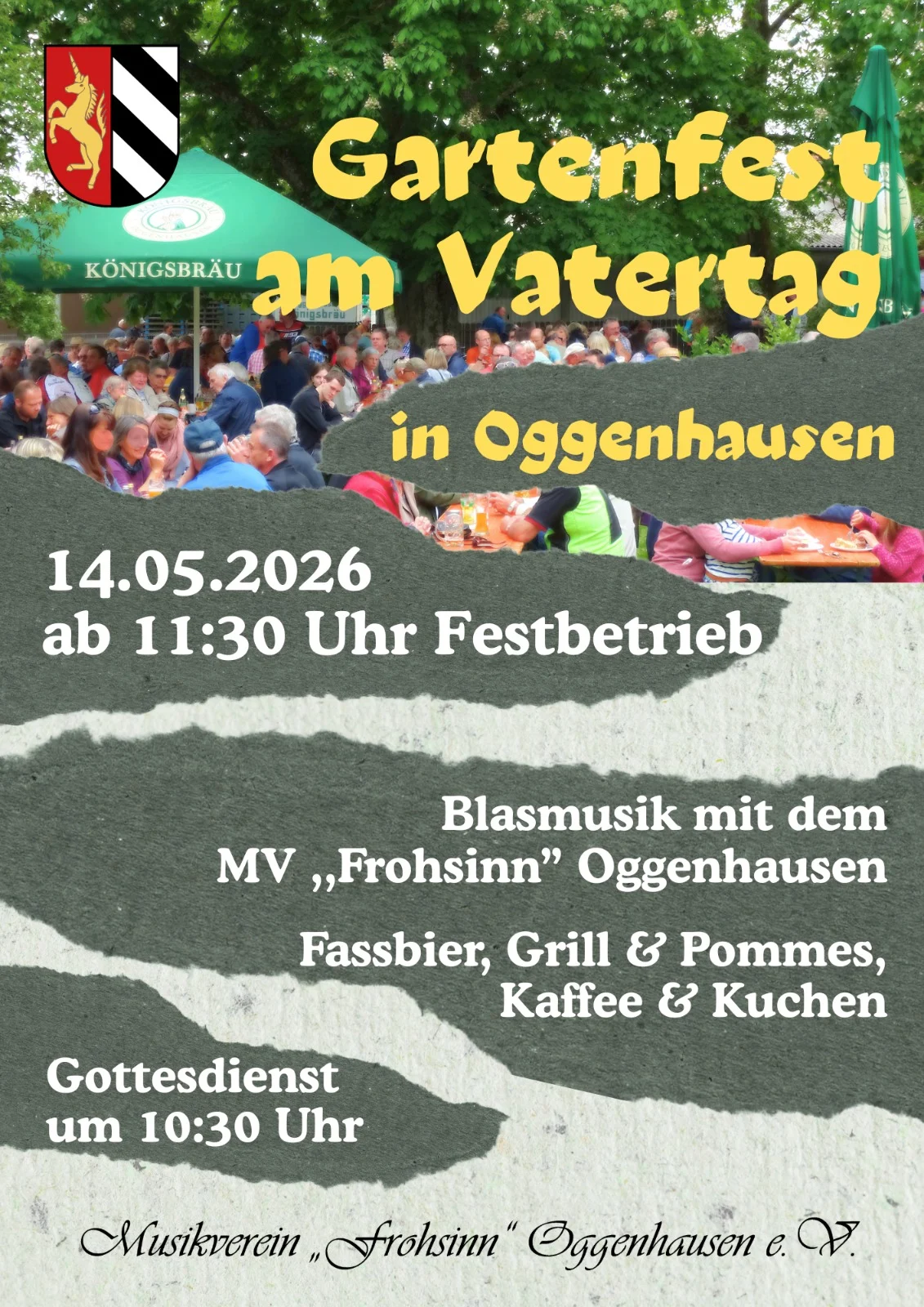 Flyer Gartenfest am Vatertag 2026